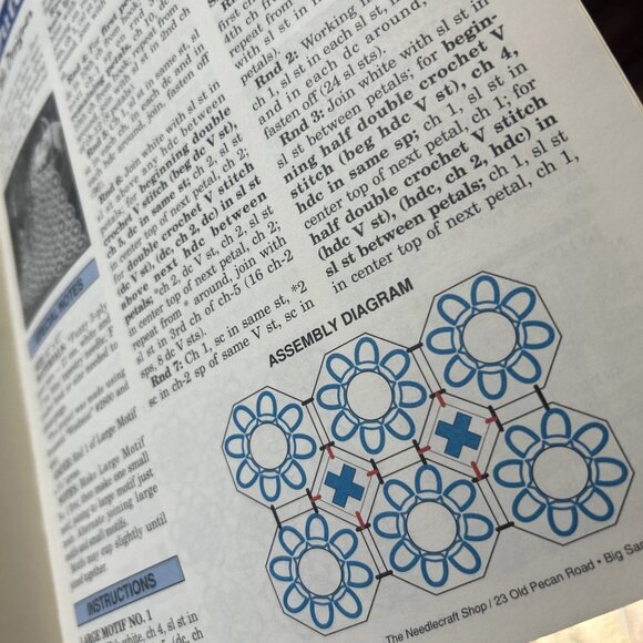 Lot 3 Needlecraft Shop Harvest Afghans Classic Coverlets & Roses & Lace Designs - Picture 8 of 9